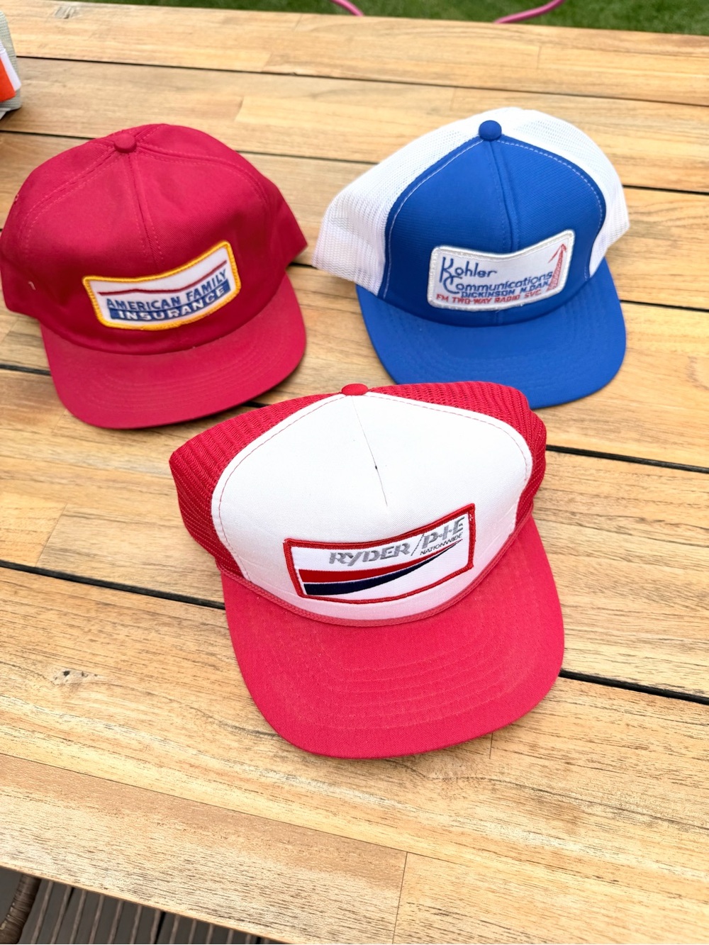 Vintage Mesh Trucker Hat Cap Spell Out Patch Snapback 80s 90s K Products USA